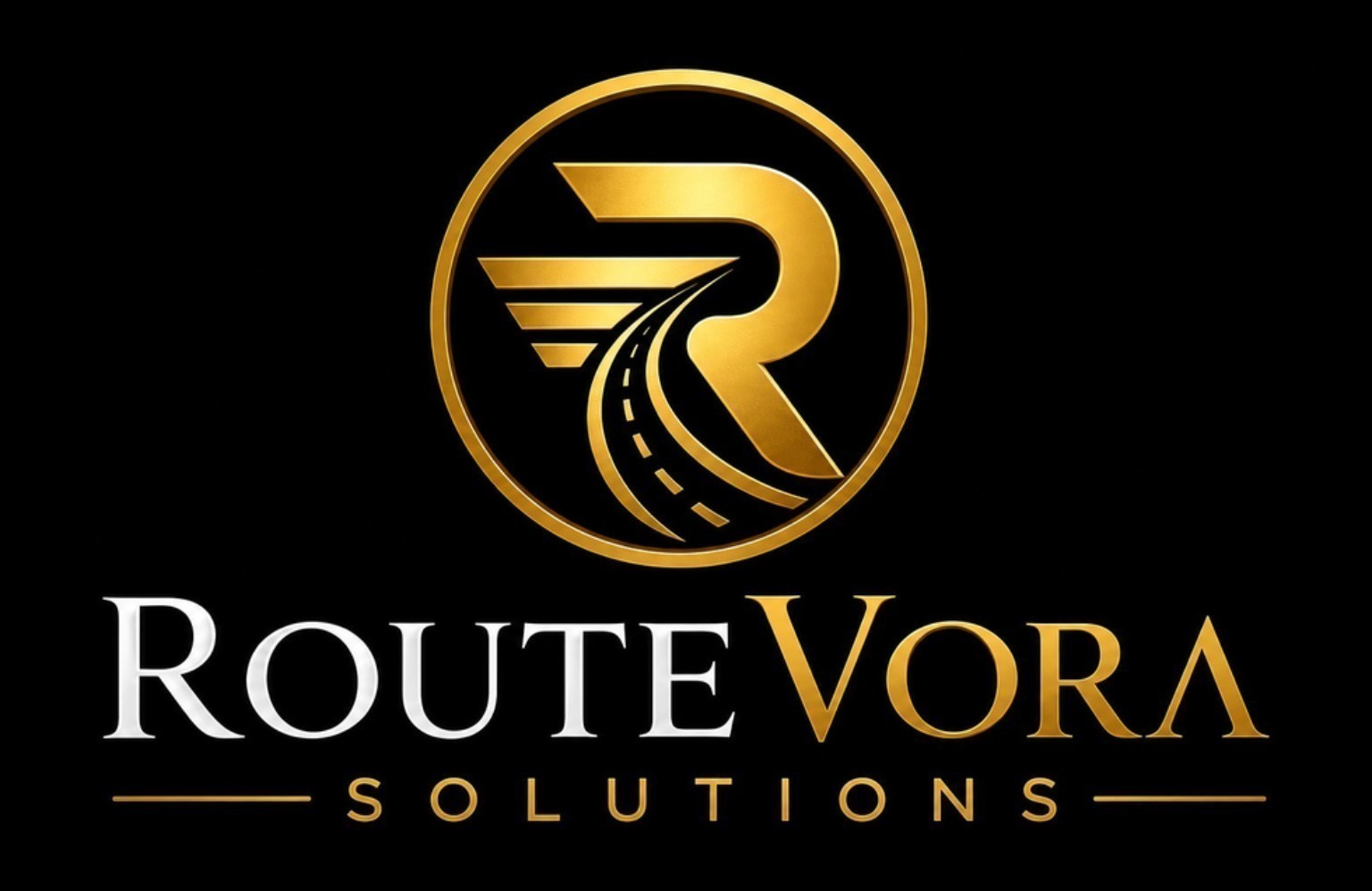 RouteVora Solutions gold and black logo