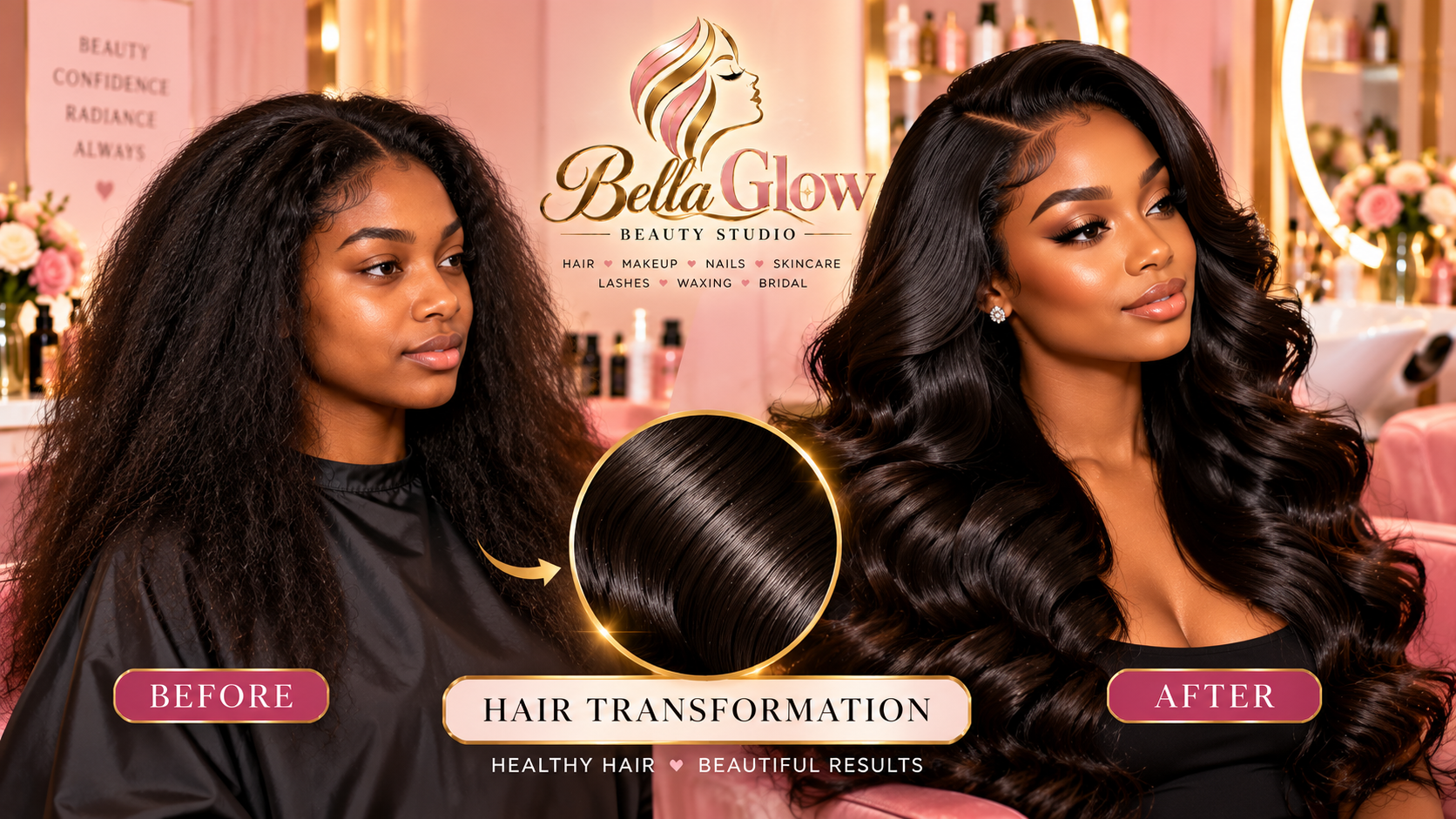 Bella Glow hair transformation